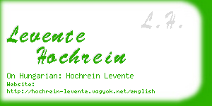 levente hochrein business card